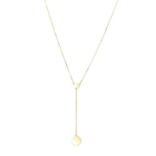 Round coin sterling silver necklace - SLVR New York Gold