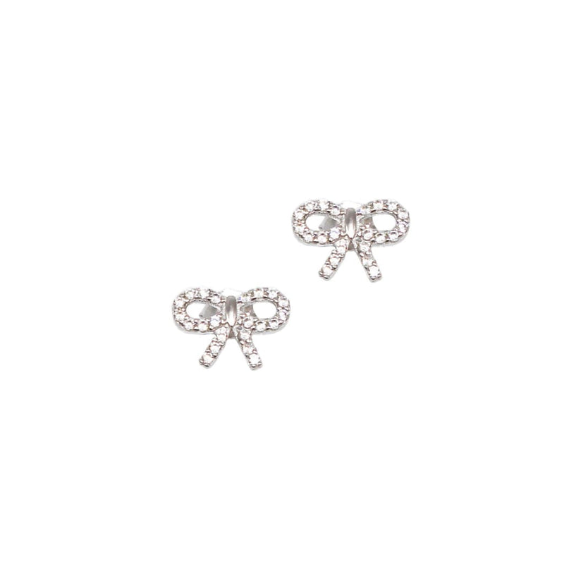 Bow Earrings in Sterling Silver - SLVR New York