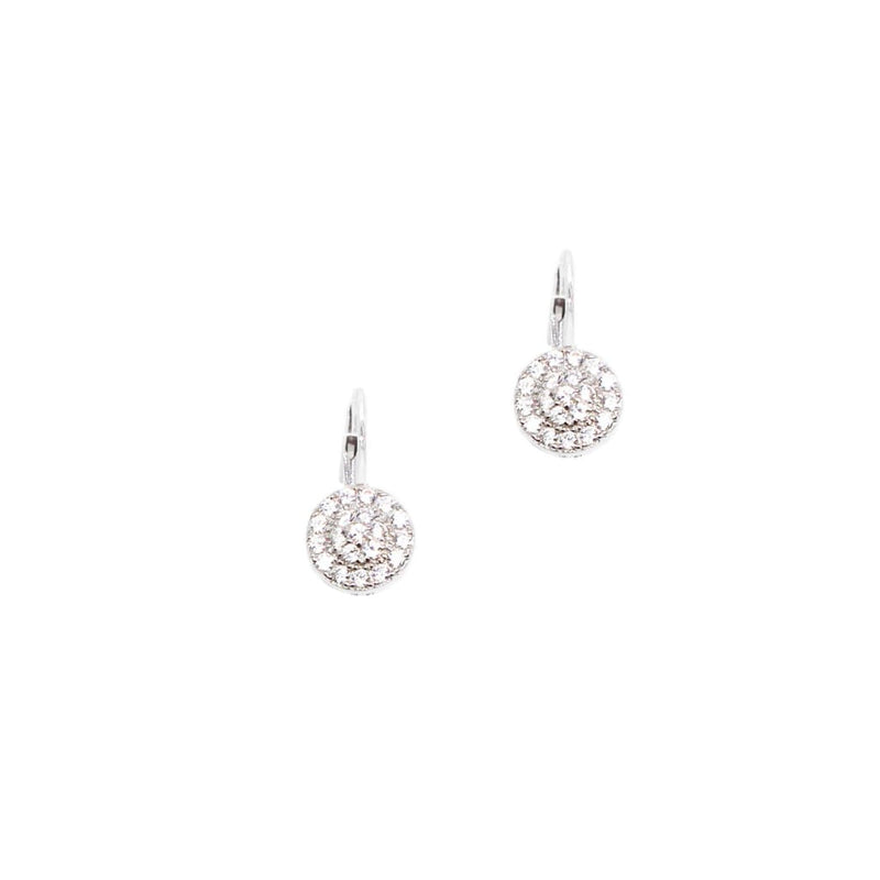 Circlet Earrings In Sterling Silver with CZ - SLVR New York