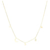 Crescent Moon Star And Circle Necklace - SLVR New York Gold