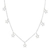 Falling Stars III Dainty Necklace - SLVR New York Silver