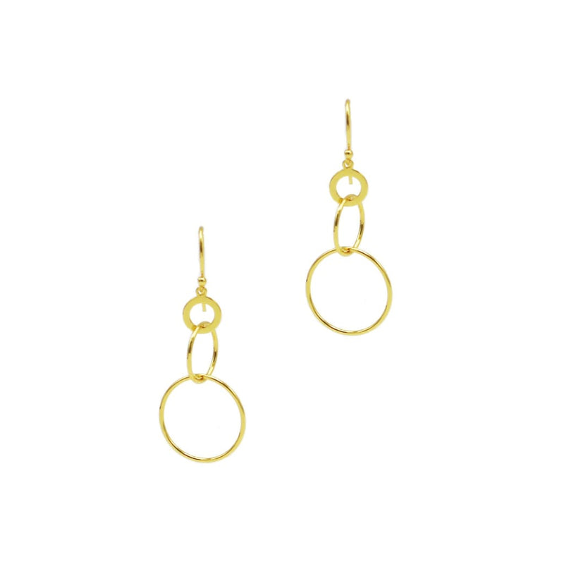 Intersect Circle Earrings in Sterling Silver - SLVR New York Gold / Earring