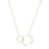 Intersect Circle Necklace in Sterling Silver - SLVR New York Gold / Necklace