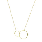Intersect Circle Necklace in Sterling Silver - SLVR New York Gold / Necklace