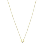 Mini Horseshoe Pendant Necklace - SLVR New York Gold