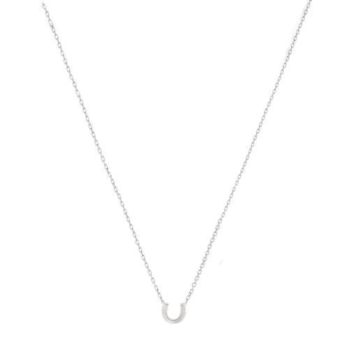 Mini Horseshoe Pendant Necklace - SLVR New York Silver