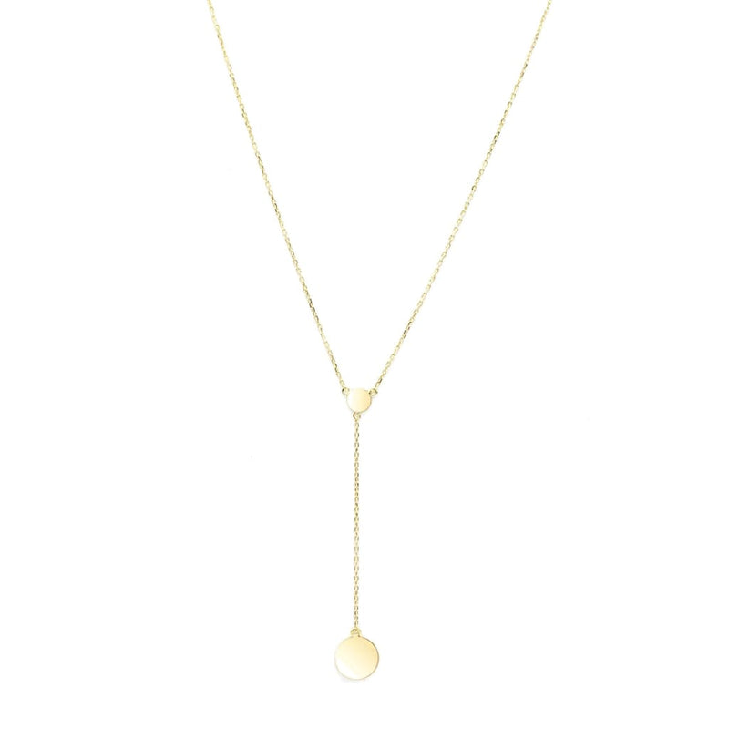 Round coin sterling silver necklace - SLVR New York Gold