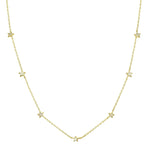 Stars Dainty Necklace with CZ - SLVR New York Gold