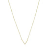 V necklace with CZ - SLVR New York Gold