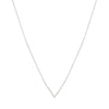 V necklace with CZ - SLVR New York Silver